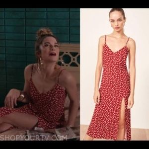 Alexis Rose Reformation Crimini Slit Dress